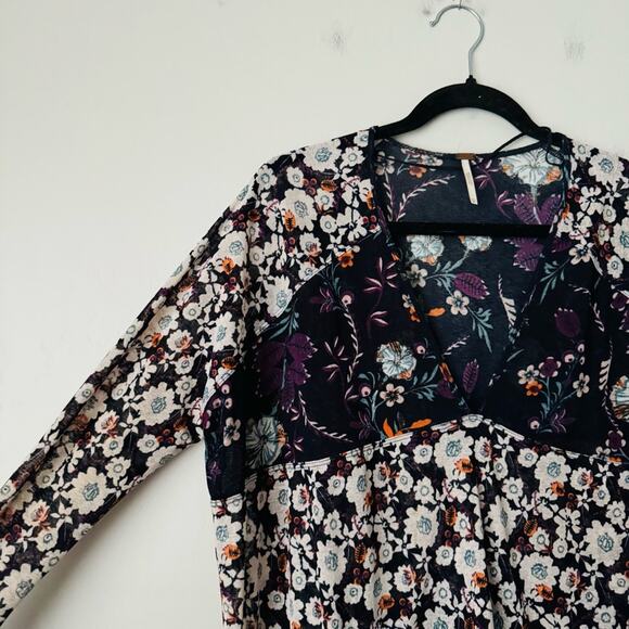 Free People Top Isabelle Floral Tunic woman’s XS - Picture 2 of 10